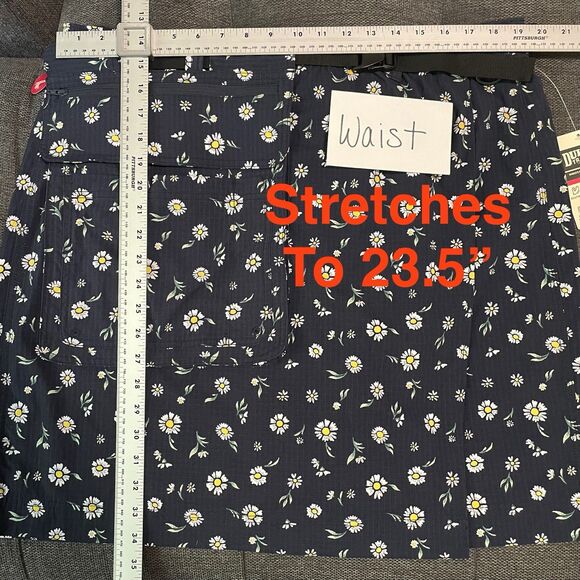 NEW‎ Duluth Trading Heirloom Gardening Skort w/ Belt Bag Blue Floral X-Large XL - Picture 7 of 13